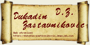 Dukadin Zastavniković vizit kartica